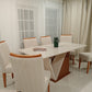 Dining Table Brazilian Walnut wood with glass and 6 chairs