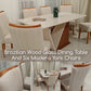 Dining Table Brazilian Walnut wood with glass and 6 chairs